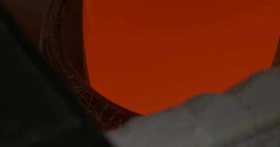 Red hot interior of a furnace or forge