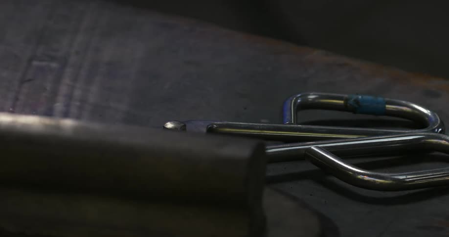 Scissors on table