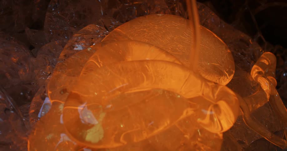 Melted transparent liquid shining