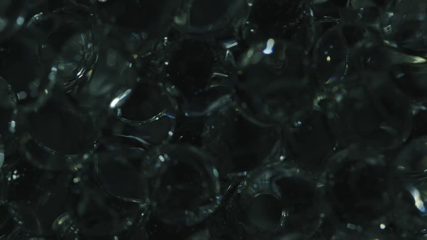 Bright transparent liquid bubbles