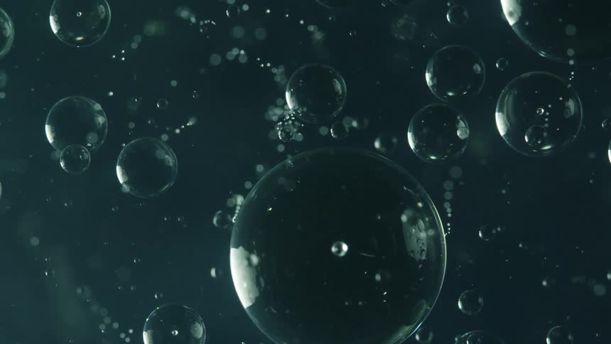 The bubbles float around in a circle