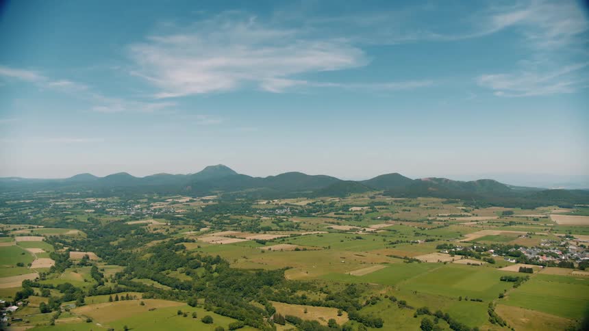 A rural region with huge fields of divided lawns