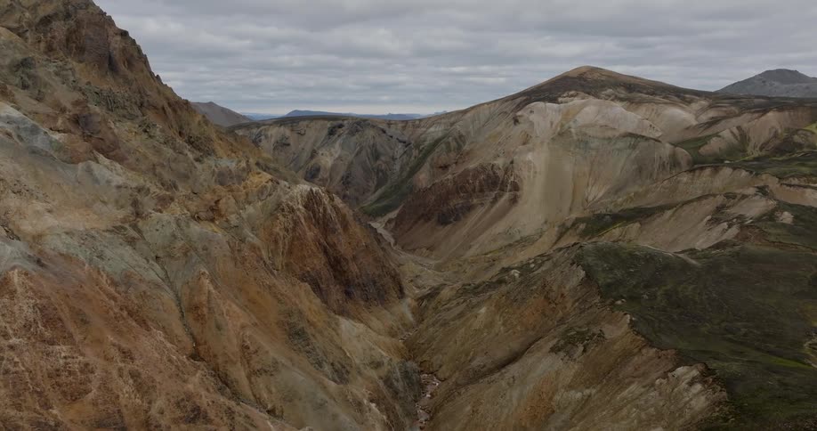 Aerial view of a canyon in the rocky mountains