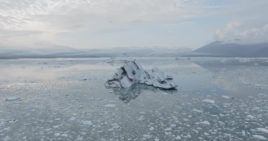 Ice on the sea at midday