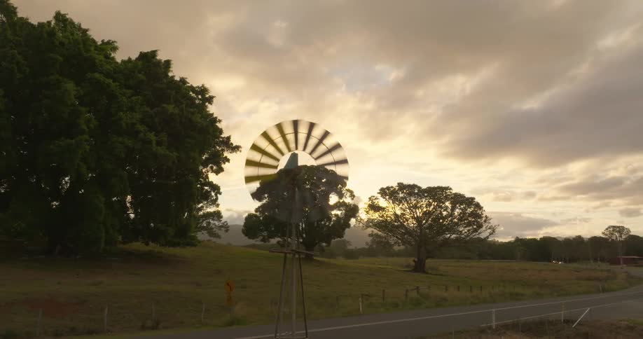 It is windy on the landscape