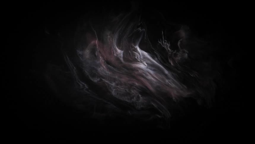 The smoke is moving in the dark
