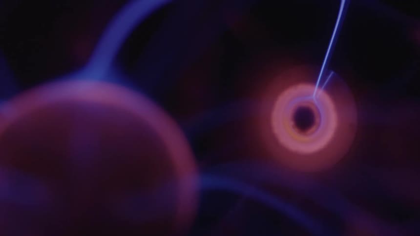 Abstract light orbs