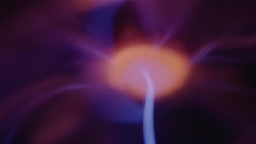 Blue lines heading towards a red glowing object quickly