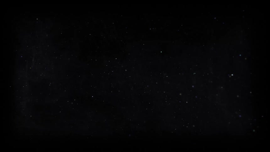 The dark space at night with just the stars visible