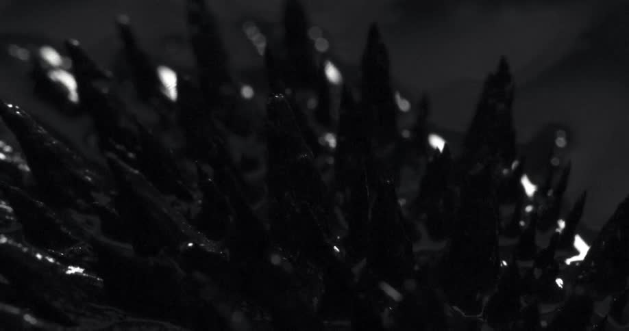 A clip of rotating sharp metals