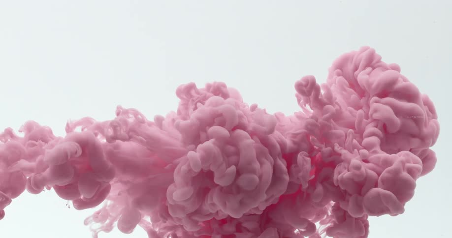 The pink smoke shoots around