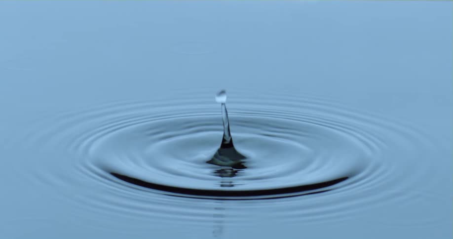 Waterdrops giving a ripple effect