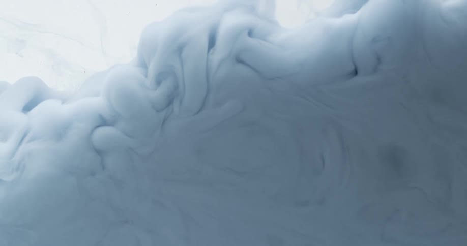 Light blue ink floating in water