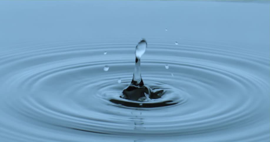 Waterdrops giving a ripple effect