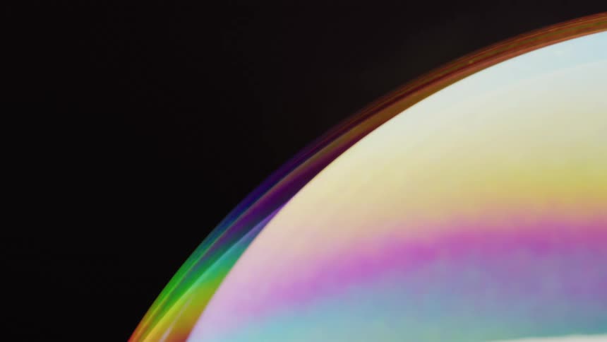 A rainbow seen in dark space