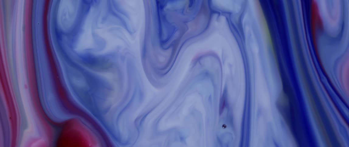 A colored liquid moving strongly