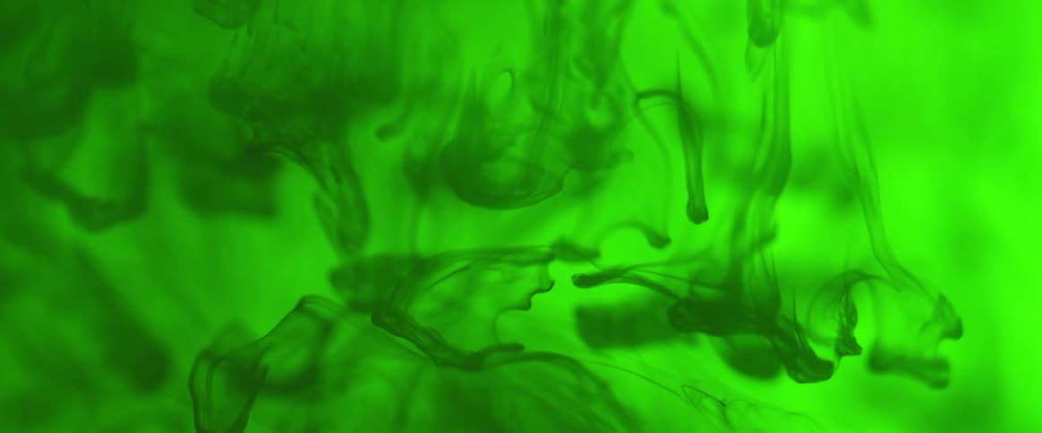 Organisms flowing in a green water
