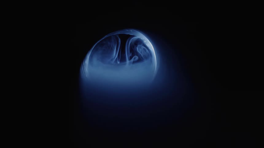 Abstract smoke in a dark hole