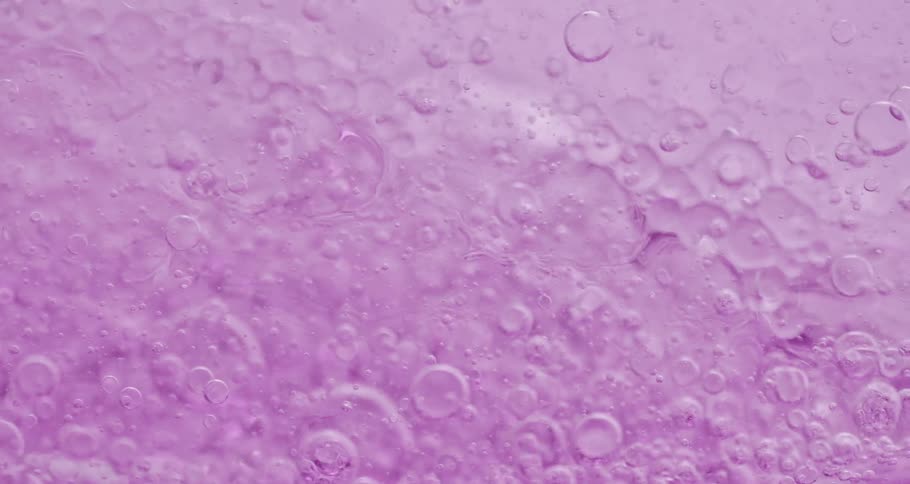 Purple fluid full of spheres flows quickly