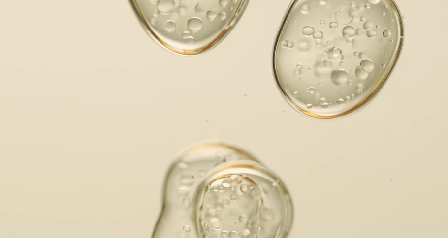 Abstract dense liquid with microscopic bubbles in motion