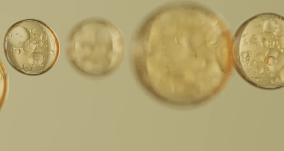 Dense abstract water bubbles passing by
