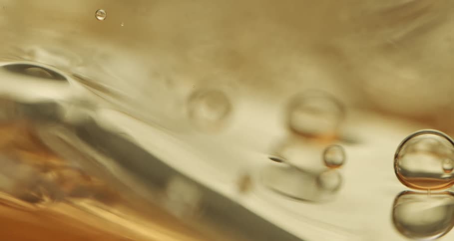 Abstract dense liquid with moving bubbles