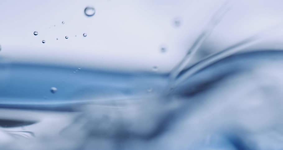 Abstract transparent liquid with moving bubbles