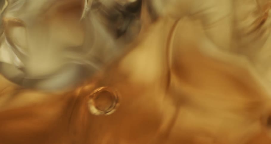 A floating oily liquid