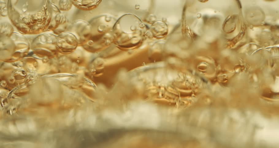 The bubbles bounce around