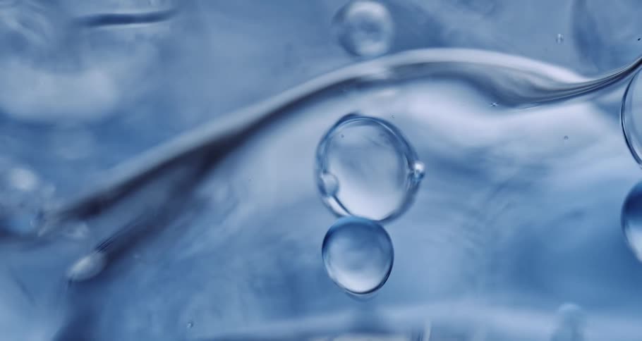 The liquid splashes around