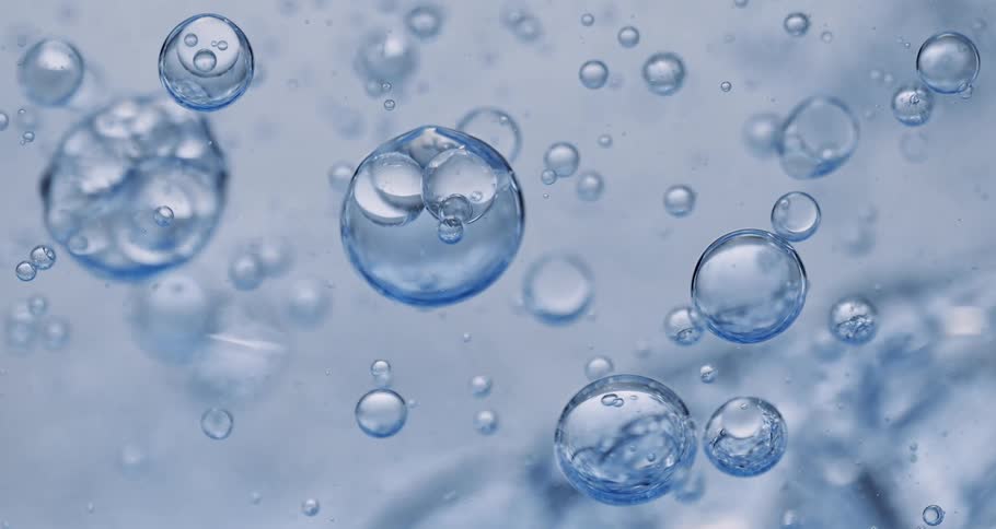 Bubbles inside abstract moving water