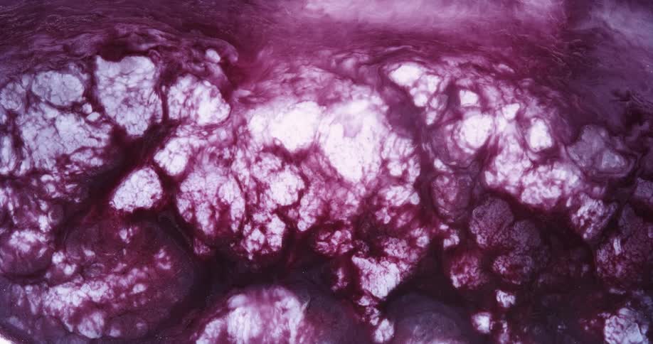 Dense abstract purple liquid in motion