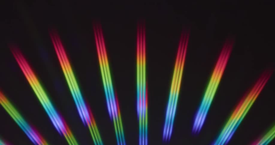 Rays of rainbows turn