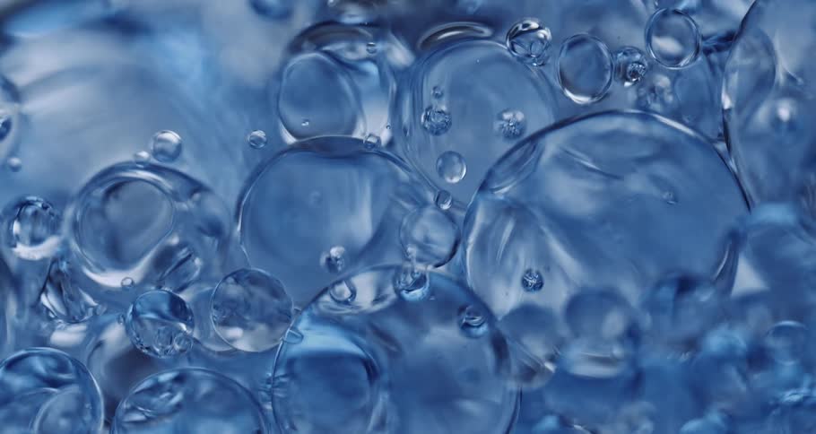 Abstract water bubbles in motion