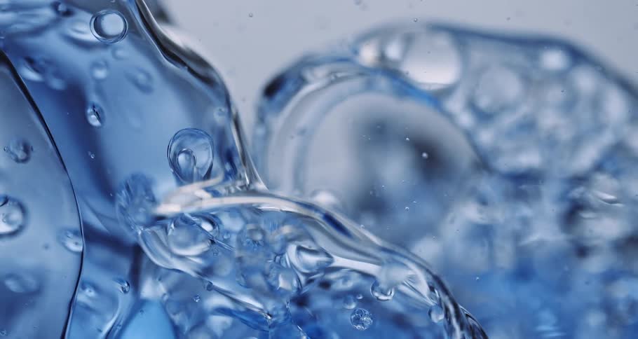 Moving water with abstract bubbles