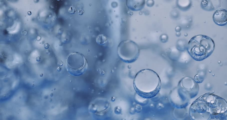Abstract water bubbles in motion