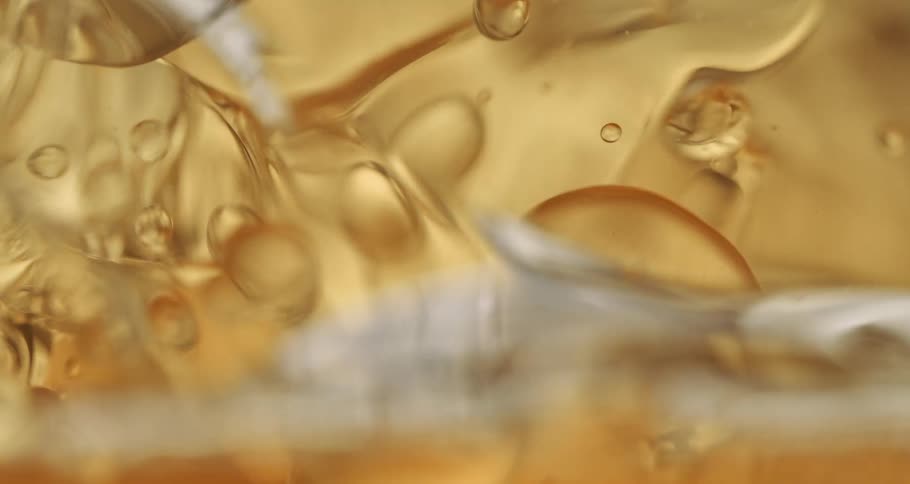 Water with abstract bubbles in motion