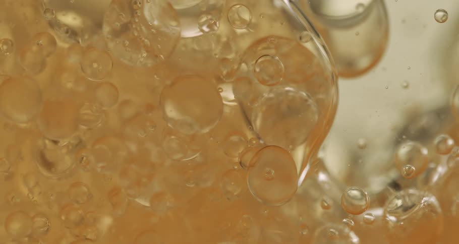 Liquid with abstract bubbles in motion