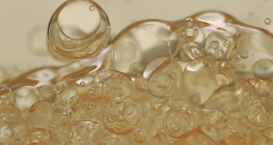 Abstract dense liquid with moving bubbles