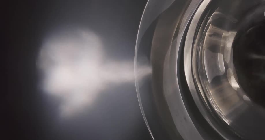 A rotating light in dark space