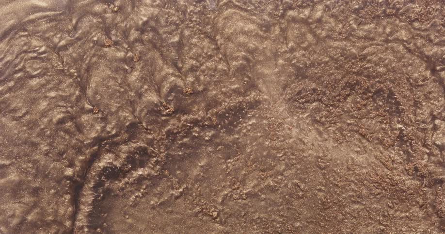 A muddy sticky soil