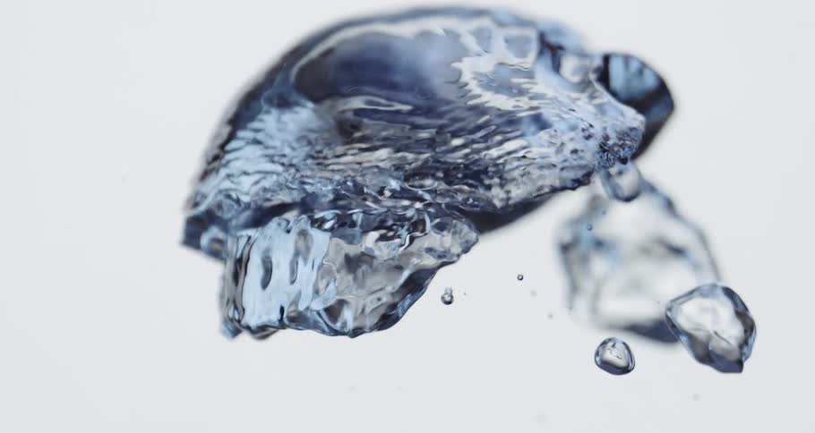Rippling air bubbles float up clear water