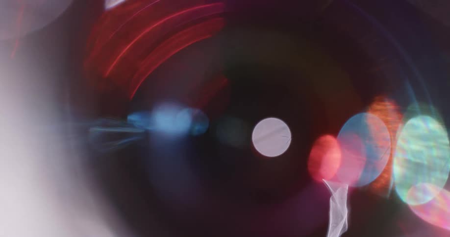 Abstract light reflections in a circular motion