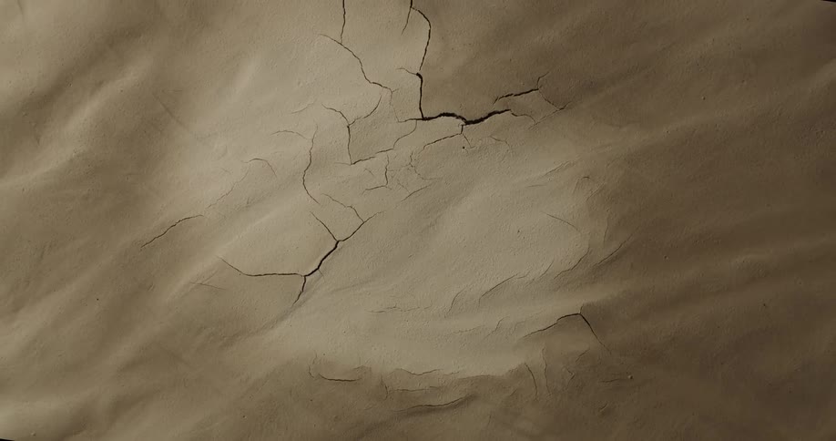Abstract drying and cracking soil