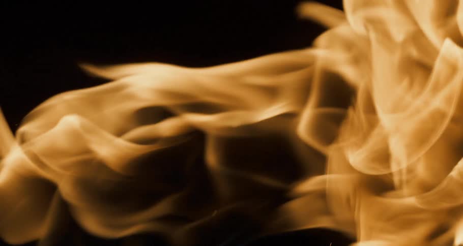 A flaming flame heading towards the right