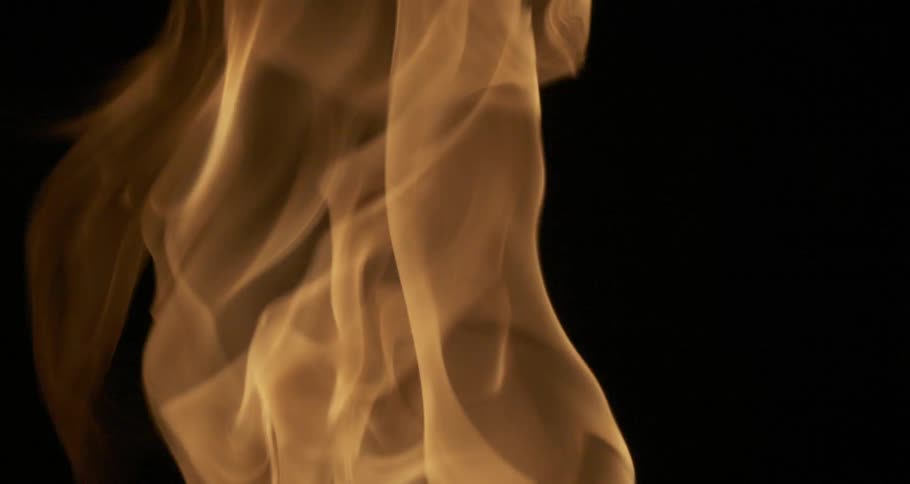 A dull fire rising in a spiral of smoke