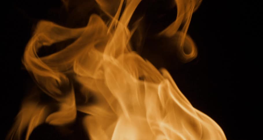 A blaze of fire rippling through the air