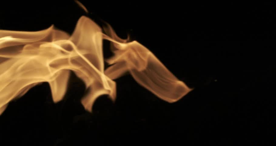 Flames burning slowly