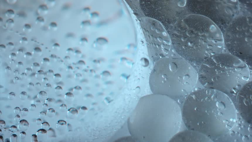 Abstract bubbles and water in smooth motion