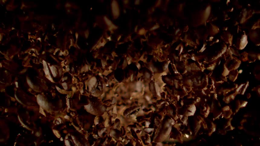 Brown and abstract grains in motion